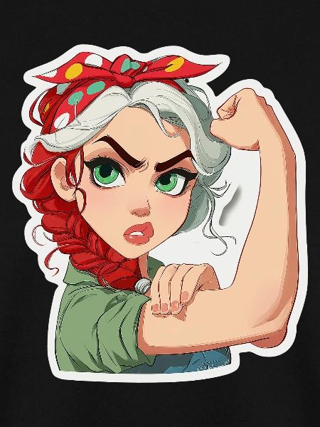 Powerfrau RosieStil Cartoon