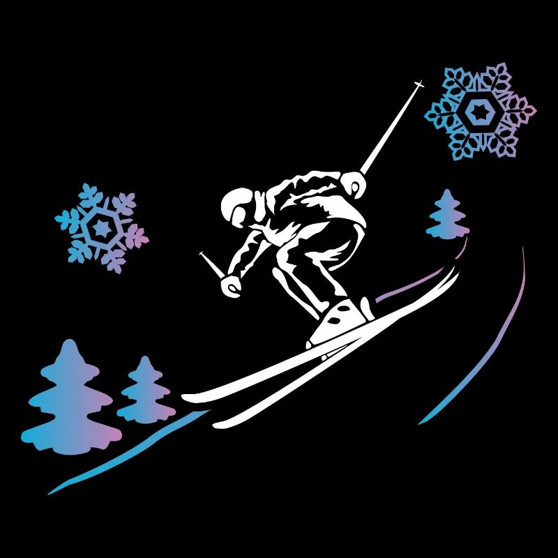 Skifahrer im Winterschnee