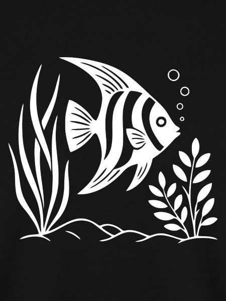 Unterwasserfisch-Illustration für Bekleidung