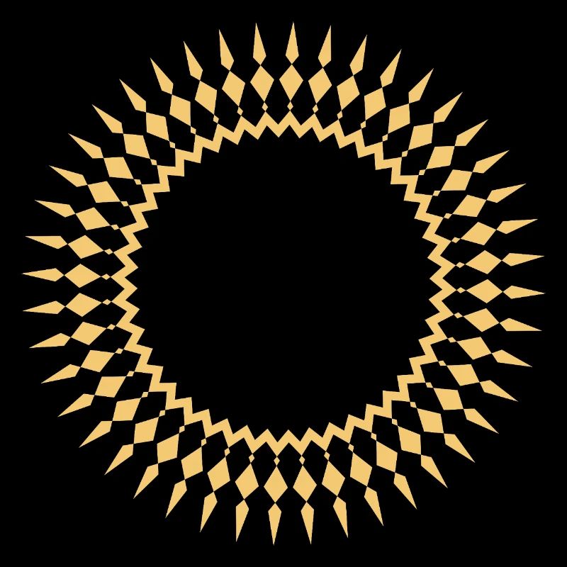 Strahlender Sonnenrahmen geometrisch