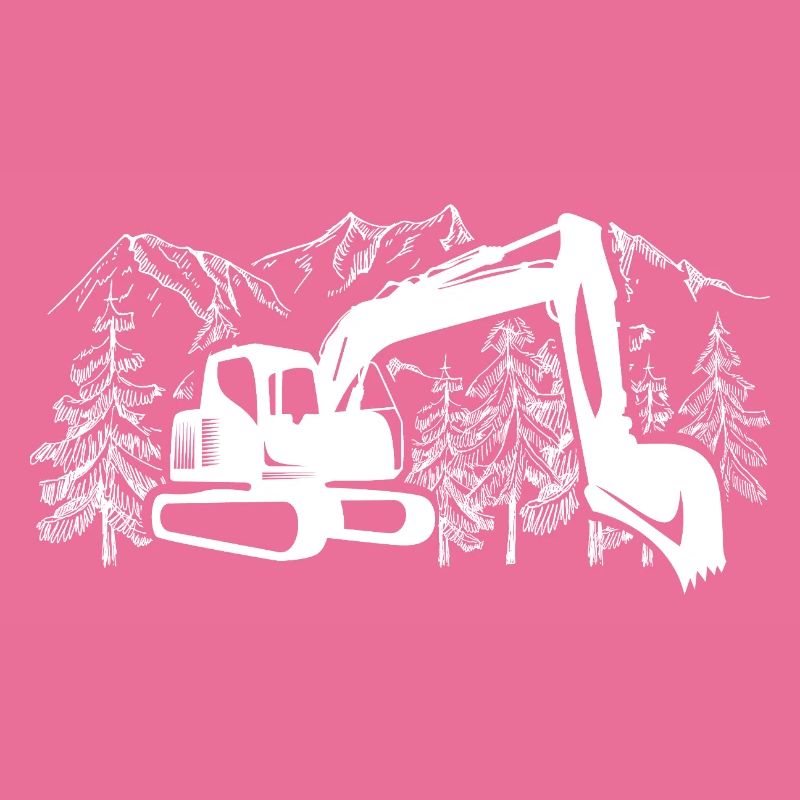 Excavator Silhouette Construction Equipment Operator Work