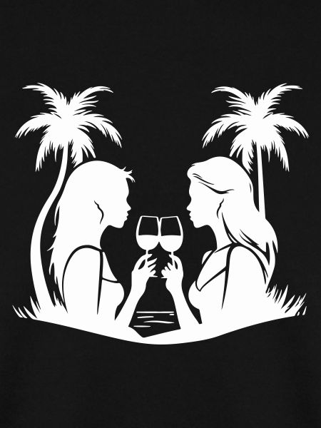 Frauen Dinner-Partie Silhouette