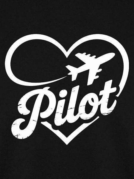 Pilot Herz Flugzeug Flugschein