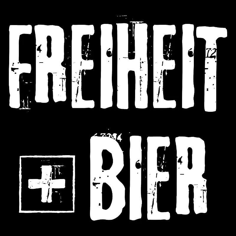 FREEDOM + BEER GRUNGE ROCK GRAFFITI DESIGN