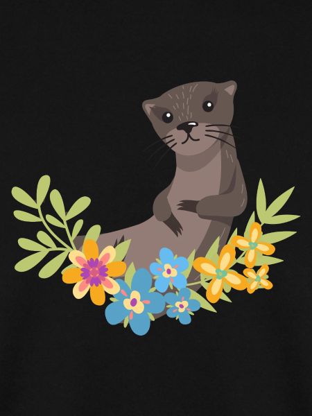 Seeotter Cartoon Blume Floral