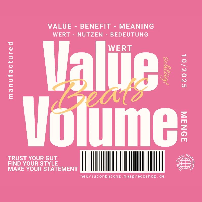 Value Beats Volume – Statement Design (Dark)