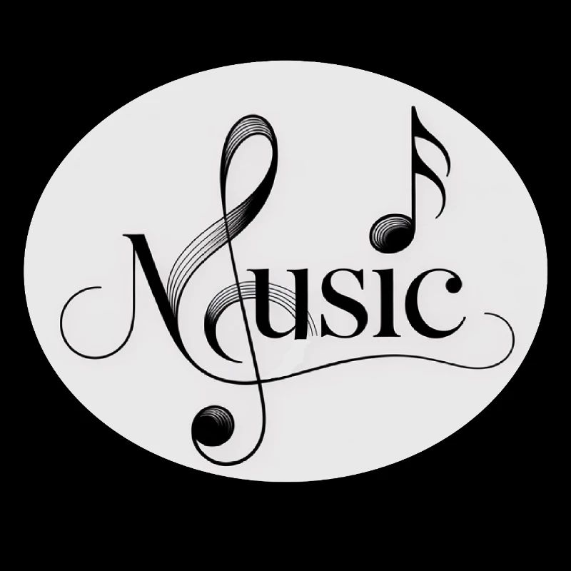 Musikschrift mit Notenornament