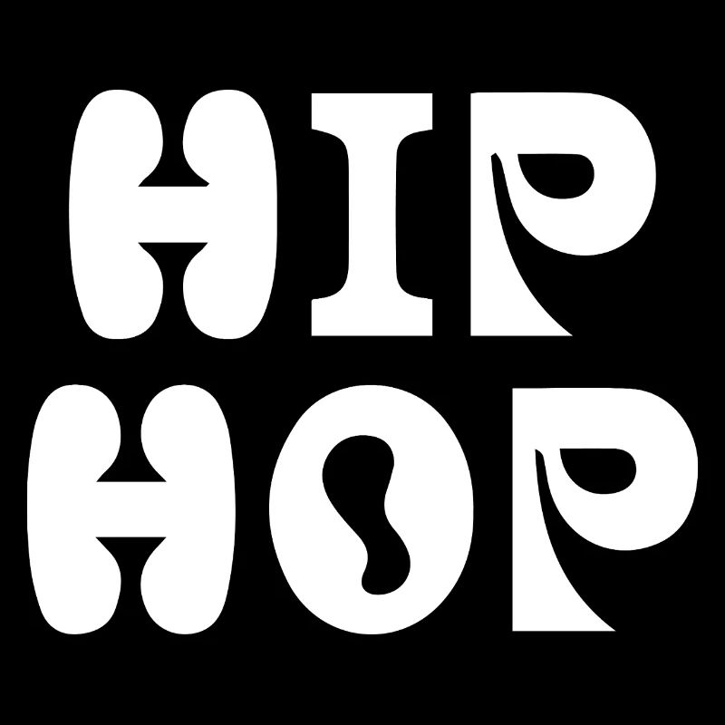 Kühnes typografisches Hip-Hop-Wappen