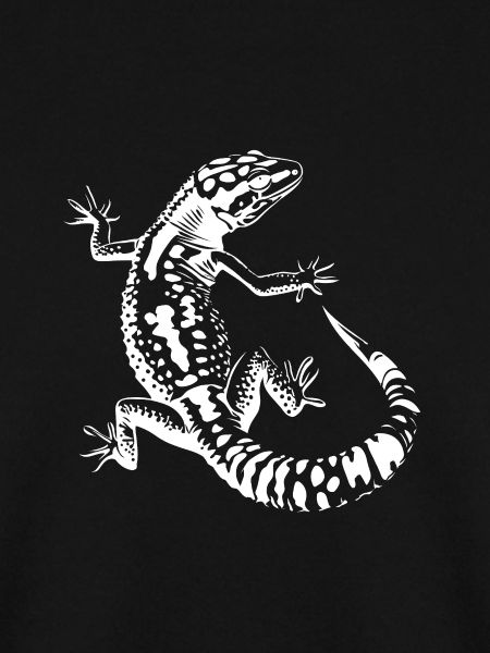 Schwarzweiß Echse Silhouette Leopardgecko