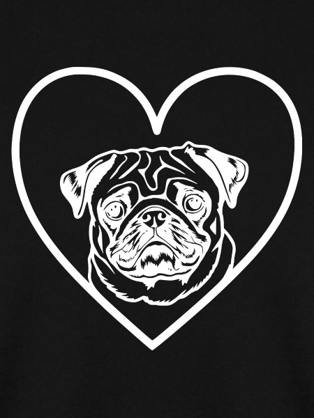 Mops Herz Liebhaber Hundebesitzer