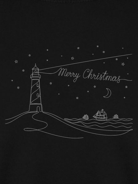 Merry Christmas Leuchtturm Strand & Meer