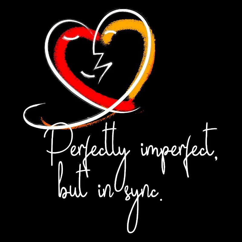 Couples t-shirt – Perfectly imperfect, but in sync