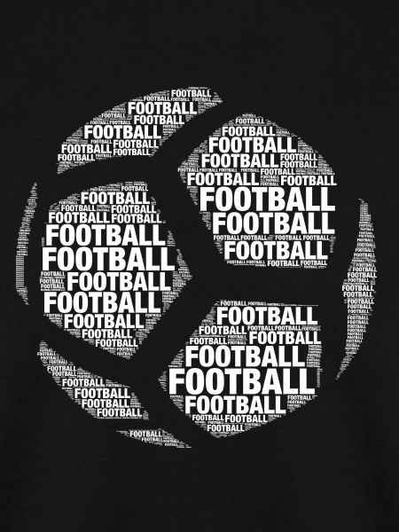 Football Ball Wortdesign – Weiß