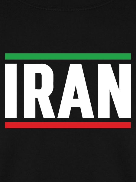 Iran-Flagge starke Typografie