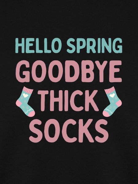 Hello Spring Goodbye Thick Socks
