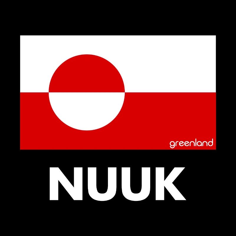Drapeau du Groenland - Nuuk - Grönland - Danemark