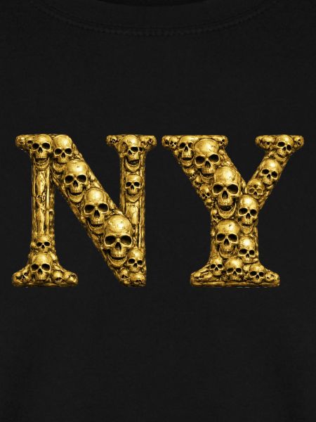 Goldene Schädel NY Buchstaben