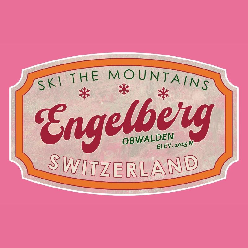 Engelberg Schweiz Skigebirge-Abzeichen