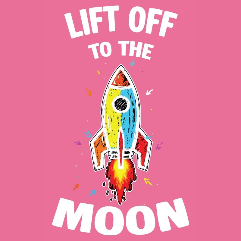 Fusée Espace Scribble Lift Off To The Moon