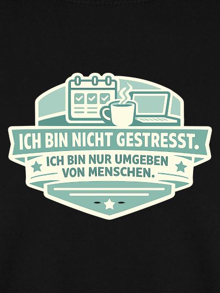 Nicht gestresst Umgeben von Menschen