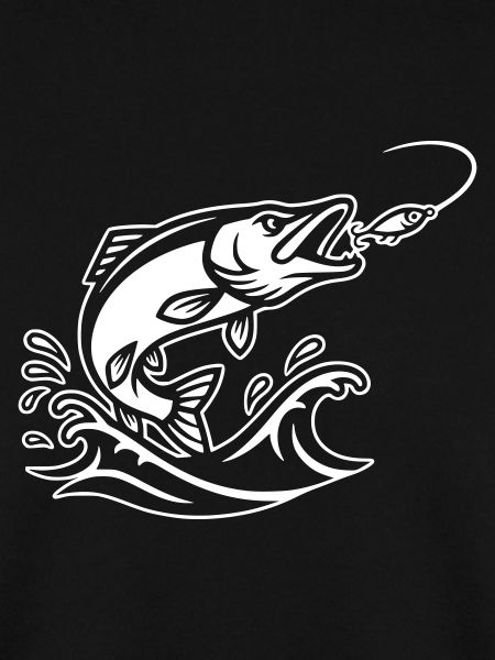 Hecht Raubfisch Sprung Outline