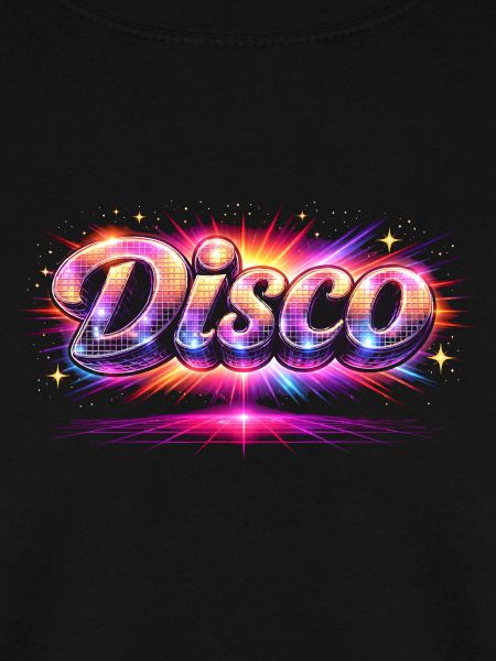 Disco Schriftzug Neon 80er Stil 
