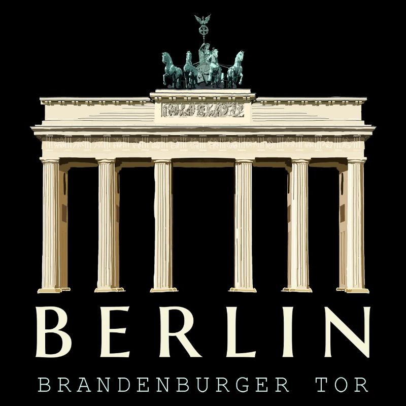 Berlin, hand drawing Brandenburg Gate