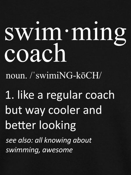 Schwimmtrainer-Definition Lustige Typografie