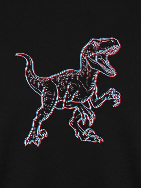 Neon Dinosaurier 3D Skelett