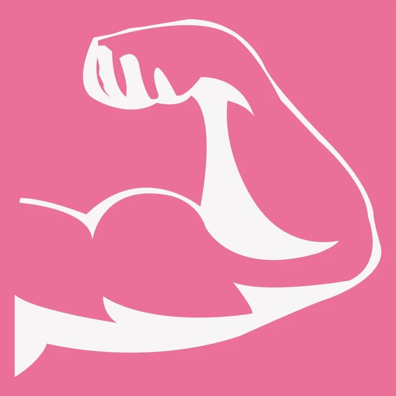 Powerful biceps silhouette