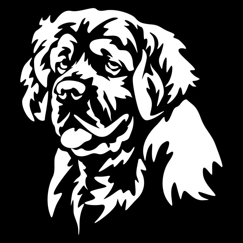 Clumber Spaniel Head « Édition Noire »