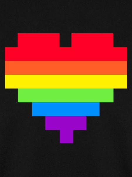 Pixel Herz Regenbogenfahne
