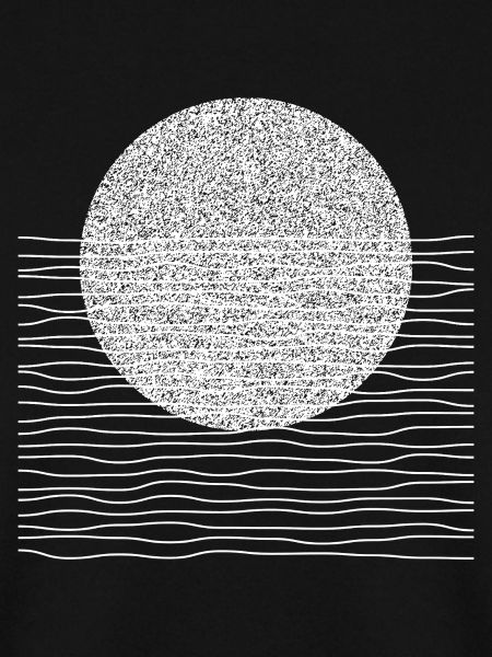 Monochrome Sun Over Waves