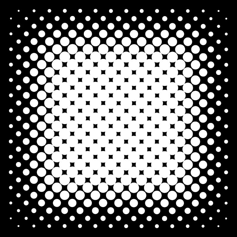 Radial Halftone Square