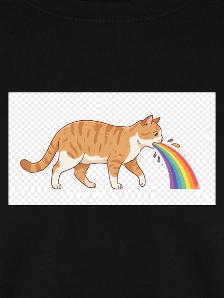 Katzenspuckender Regenbogen