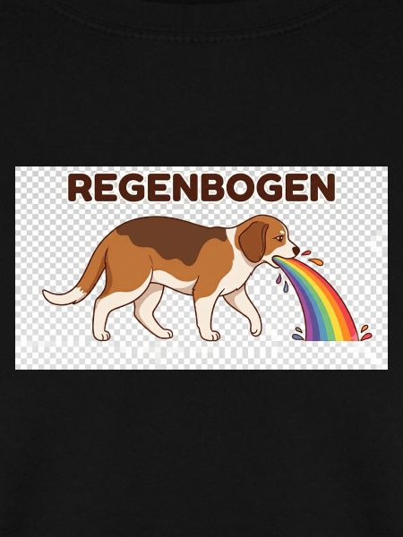 Beagle mit Regenbogenstrahl