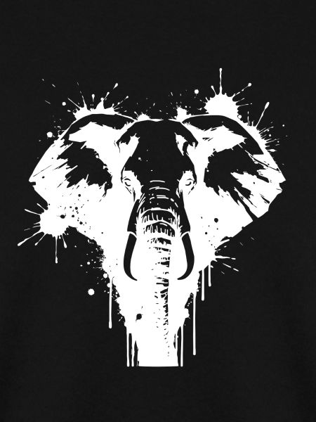 Elephant Art Splash White