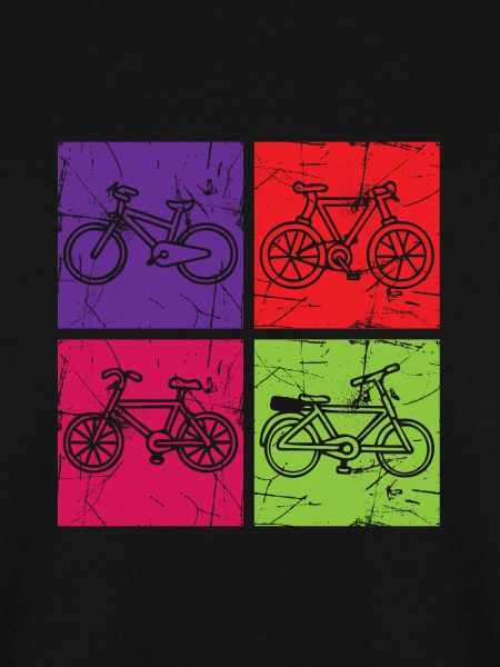 Farbenfrohe, unruhige Fahrrad-Popkunst