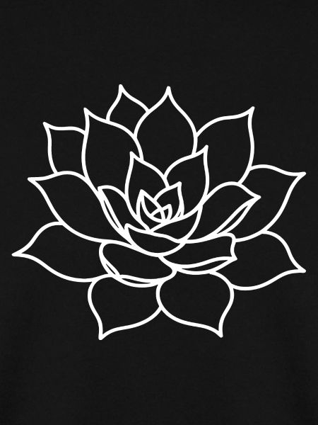 Succulent Rosette Line Art