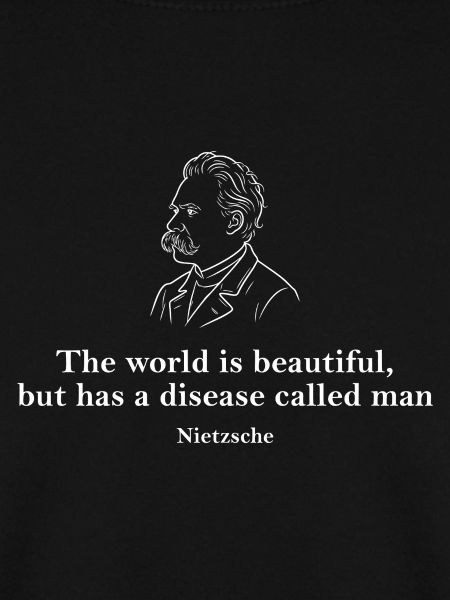 Nietzsche Portrait Quote Tee