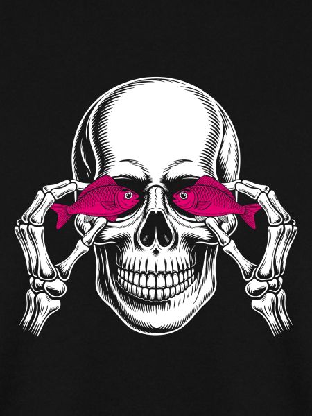 Skull mit Pinkfischen