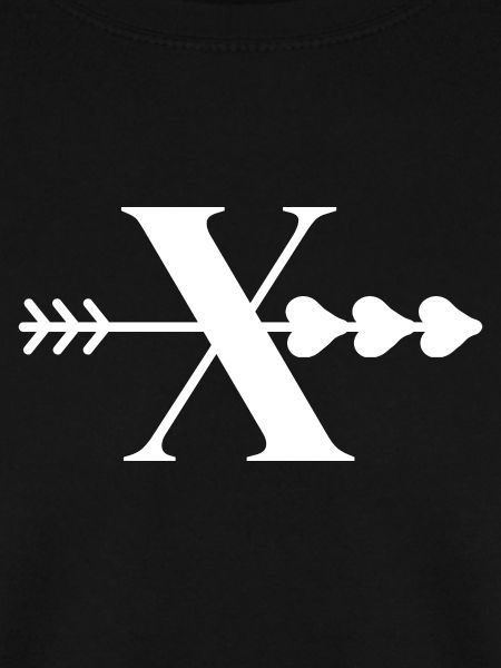Buchstabe x Herzpfeil