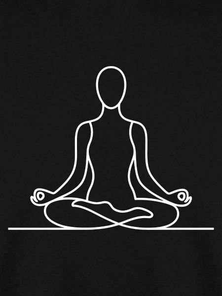 Meditationslinie: ruhige Sitzhaltung
