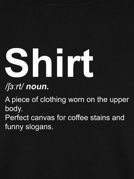 Lustiges Shirt Definition Design