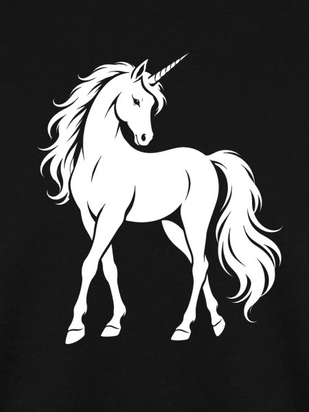 Weißer Einhorn-Silhouette