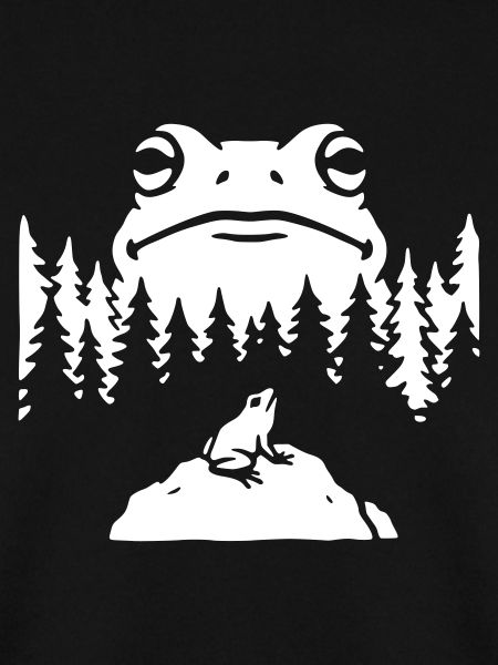 Riesenfrosch über dem Wald