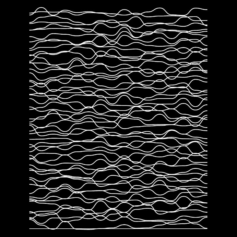 Lignes géométriques des vagues