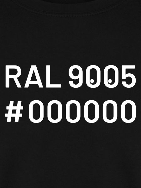 Schwarz Black RAL 9005 #000000