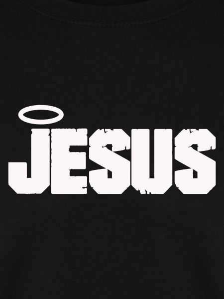 Jesus Schriftzug mit Heiligenschein