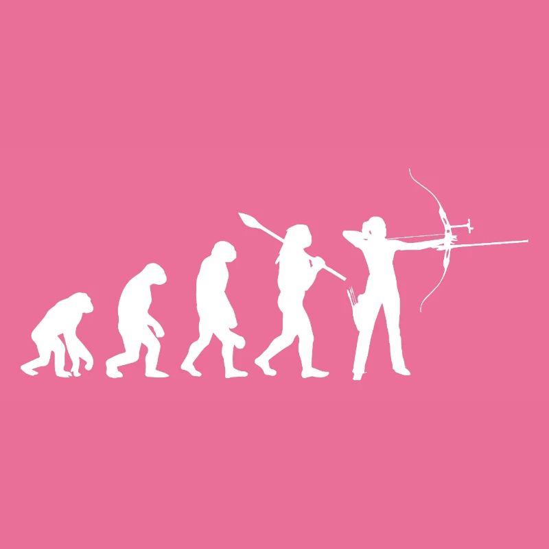 Evolution der Bogenschießfrau Bogenjägerin Sportgeschenk